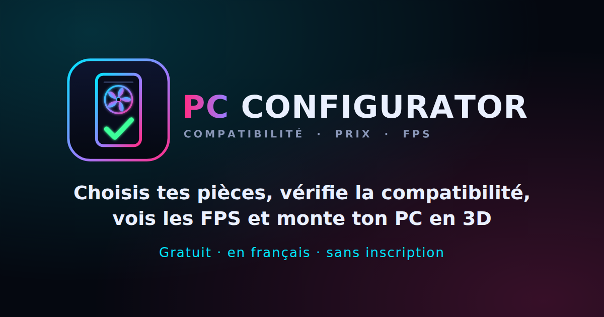 Question Computer Image Png PC Configurator : configurateur PC gamer, compatibilité, prix, FPS et ...